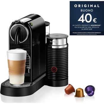 De'Longhi Nespresso Citiz En267.Wae Coffee Machine With Milk Frother,Energy-Saving Function, Black