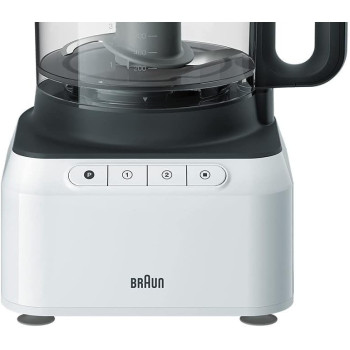 Braun FP 3131, Food Processor White , 800 Watts. Blender 1.2 L, Prep Bowl 2.1 2 Speed Button And Pulse