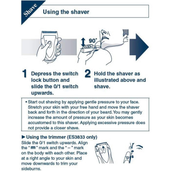 Panasonic 1 Blade For Men Travel Shaver, Black (Es3831)