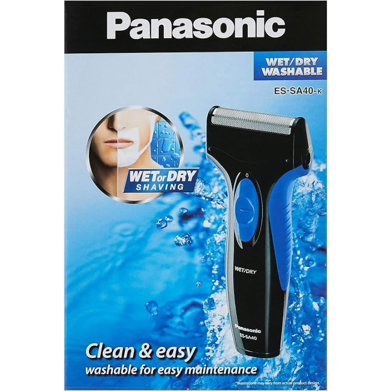 Panasonic ES-SA40K Pro Curve Wet and Dry Shaver, Black/Blue Colour, Pack Of 1