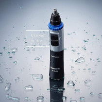 Panasonic ER-GN30-K Nose, Ear N Facial Hair Trimmer Wet/Dry With Vortex Cleaning System, Black