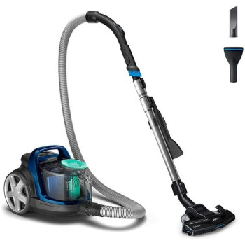 Philips Powerpro Active Royal Blue 2000W, 410W Suction Power, Power Cyclone 7 Technology, New Turbo Brush Nozzle Design, Hepa Filter Fc9570/62 - Uae Version