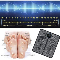 Miuline Ems Foot Massager Machine Electric Deep Kneading Circulation Foot Booster For Feet And Legs Folding Portable Leg Muscle Stimulator, Home Office Use