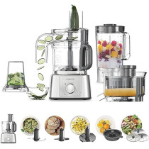 Kenwood 1000W Multi-Functional Food Processor With 3 Stainless Steel Disks, FDP65.880SI, Silver