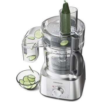 Kenwood 1000W Multi-Functional Food Processor With 3 Stainless Steel Disks, FDP65.880SI, Silver