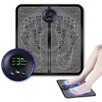 Ems Electric Feet Massager Machine With Mat Pain Relief Foot Pad, Usb Rechargeable