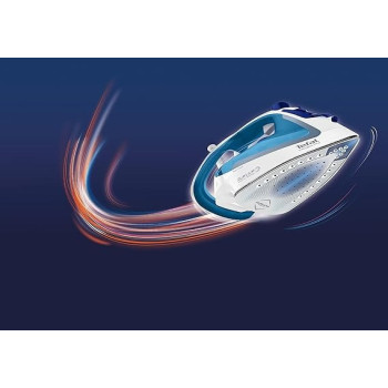 Tefal Easygliss Plus Steam Iron, 2700 Watt, Aqua Blue/White - FV5751E2