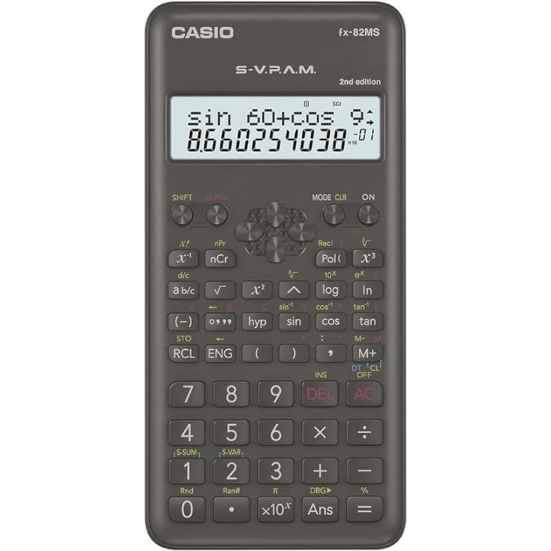 Casio Calculator Fx-82 Ms 2Nd Edition, Battery Operated