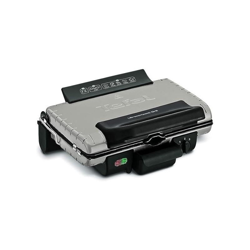 Tefal Grill, Ultra Compact Barbecue / Bbq Grill, 1700 Watts, Silver, Gc302B28