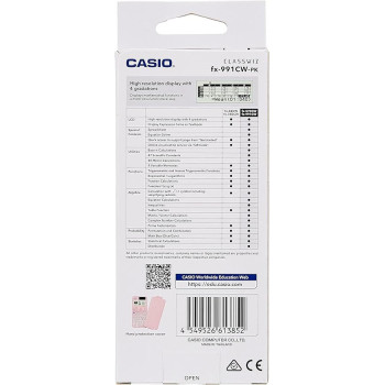 Casio Classwiz Standard Scientific Calculators Fx-991Cw-Pk-W-Dt