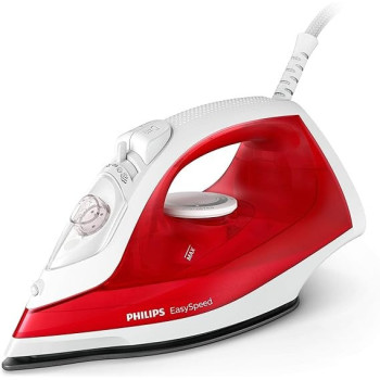 Philips Easy Speed GC1742/40 Iron Dry and Steam Iron Non-Stick Soleplate Red amd White 2000 W