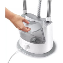 Philips Easytouch Stand Steamer - 1800W, 35 G/Min Continuous Steam, 3 Steam Settings, 1.4L Water Tank, Easy Rinse Descaling, Large Steam Plate, White (Gc487/86)