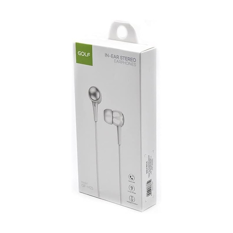 Golf Gfm-21 Stereo Music Headset 3.5Mm Anti-Radiation Earphone/Headphone, Noise Reduction Line Control With Mic Black For Smart Phone/Desktop/Notebook/Tablet Pc