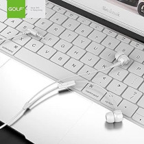 Golf Gfm-21 Stereo Music Headset 3.5Mm Anti-Radiation Earphone/Headphone, Noise Reduction Line Control With Mic Black For Smart Phone/Desktop/Notebook/Tablet Pc