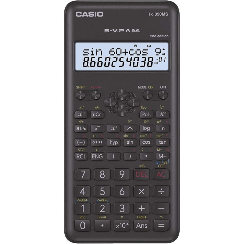 Casio FX-570Es Plus 2nd Edition 2-Line Display Scientific Marix Vector Calculations Calculator With 417 Functions Limited Edition