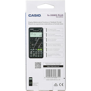 Casio Fx-350Es Plus Scientific Calculator - Scientific - 252 Functions, School And Graphic Calculator