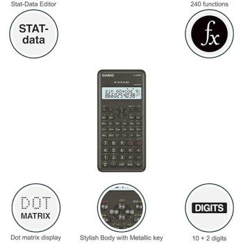Casio 2nd Edition Scientific Calculator, Black, FX 82M