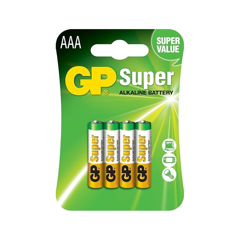 Gp 30310 Batteries LR03 1.5 V Super Alkaline Micro AAA Battery, Pack Of 4
