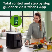 Philips Essential Connected Xl 2.65Lb/6.2L Capacity Digital Airfryer With Rapid Air Technology, Wi-Fi Connected (Kitchen App), Alexa Compatible, Black- HD9280/91