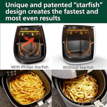 Philips Essential Connected Xl 2.65Lb/6.2L Capacity Digital Airfryer With Rapid Air Technology, Wi-Fi Connected (Kitchen App), Alexa Compatible, Black- HD9280/91