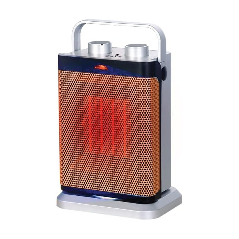 Gratus Electric Ptc Fan Heater With 2 Heat Settings 1000/1800W, Safety Cut Off, Ptc Ceramic, Thermostat Control, Model- GPFH1802TC