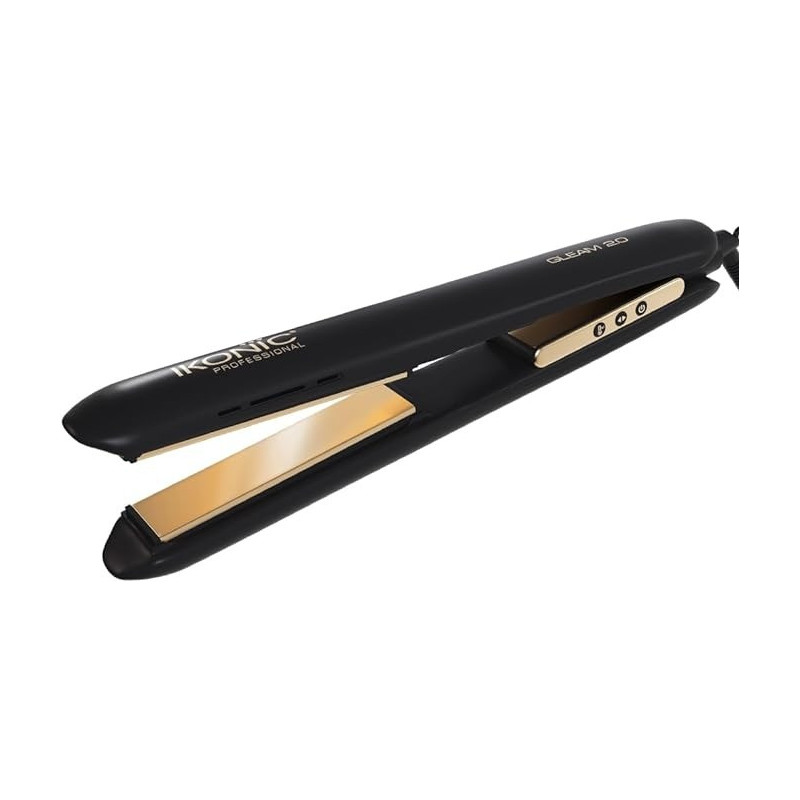 Ikonic Gleam Hair Straightener, Black/Golden Color