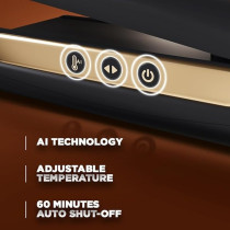 Ikonic Gleam Hair Straightener, Black/Golden Color