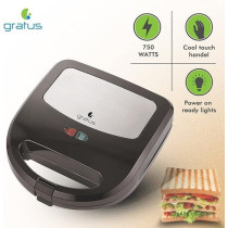Gratus 3 In 1-750W Sandwich Maker (Sandwich, Grill, And Waffle Maker), Model- GSM750UC