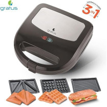 Gratus 3 In 1-750W Sandwich Maker (Sandwich, Grill, And Waffle Maker), Model- GSM750UC