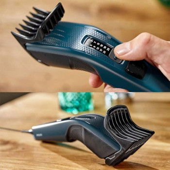Philips Hair Clipper Series 3000 Corded Hair Clipper With 13 Length Settings And Stainless Steel Blades, HC3505/15