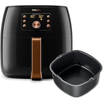Philips XXL Airfryer - 2000W, 50Hz, 7.3L, 1.4Kgs, Smart Sensing Technology, Rapid Air Technology, Black/Copper Colour, HD9863/91