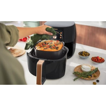 Philips XXL Airfryer - 2000W, 50Hz, 7.3L, 1.4Kgs, Smart Sensing Technology, Rapid Air Technology, Black/Copper Colour, HD9863/91