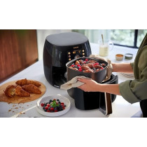 Philips XXL Airfryer - 2000W, 50Hz, 7.3L, 1.4Kgs, Smart Sensing Technology, Rapid Air Technology, Black/Copper Colour, HD9863/91
