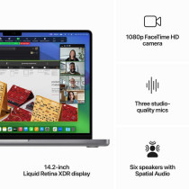 Apple MacBook Pro 2023 M3 14 inch 8CPU, 10GPU 512GB SSD, Space Grey MTL73 1 Year Warranty