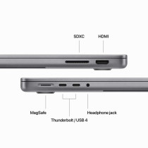 Apple MacBook Pro 2023, Apple M3 Chip, 14 Inch, 8 core CPU, 10 core GPU, 1TB SSD, Space Grey, English MTL83 1 Year Warranty