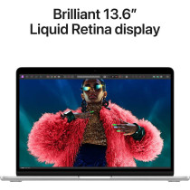 Apple MacBook Air 13 inch M3 Chip With 8-core CPU And 10-core GPU, 8GB RAM, 512 GB SSD, Silver, English MRXR3 1 Year Warranty