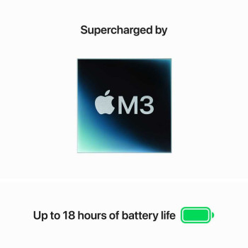 Apple MacBook Air 13 inch M3 Chip With 8-core CPU And 10-core GPU, 8GB RAM, 512 GB SSD, Silver, English MRXR3 1 Year Warranty