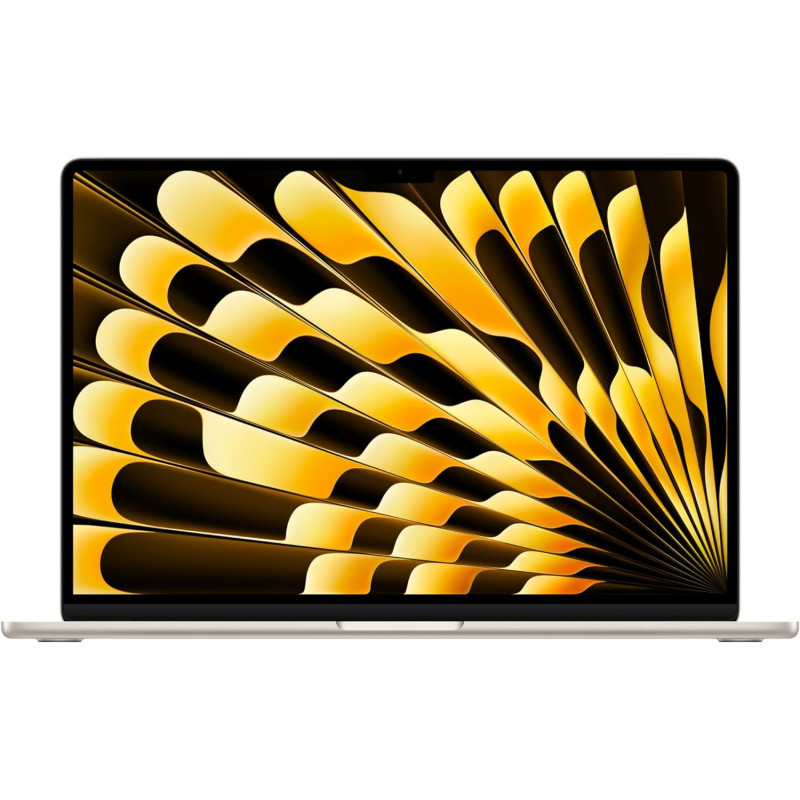 Apple Macbook Air 15 inch, M3 chip with 8-core CPU and 10-core GPU, 8GB RAM, 256 GB SSD, Starlight, English MRYR3 1 Year Warranty