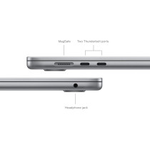 Apple Macbook Air 15 inch, M3 chip with 8-core CPU and 10-core GPU, 8GB RAM, 256 GB SSD, Space Grey English MRYM3 1 Year Warranty