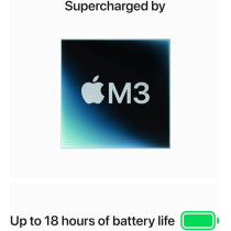 Apple Macbook Air 15 inch, M3 chip with 8-core CPU and 10-core GPU, 8GB RAM, 512 GB SSD, Space Grey, English MRYN3 1 Year Warranty