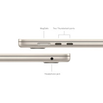 Apple Macbook Air 15 inch, M3 chip with 8-core CPU and 10-core GPU, 8GB RAM, 512 GB SSD, Starlight English MRYT3 1 Year Warranty