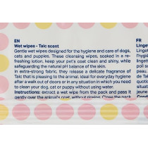 Arya Talc Scent Pet Wet Wipes 40Pezzi