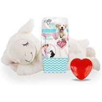 All For Paws Little Buddy Heart Beat Sheep Dog Plush Toy, Beige Colour, 2.8 Kg
