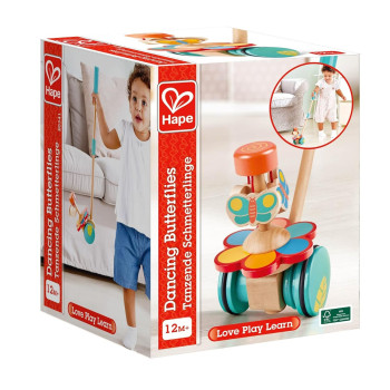 Hape Dancing Butterflies Push And Pull Toy E0341