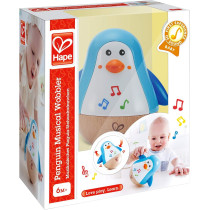 Hape Penguin Musical Wobbler, Colorful Wobbling Melody Penguin E0331