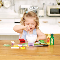 Hape Healthy Salad Playset, 39-Piece Play Salad Set With Utensils And Ingredients For Pretend Play