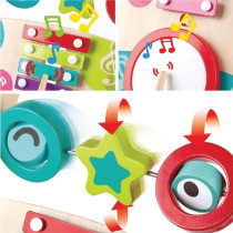Hape My First Musical Walker Learning Walker, Push And Pull Toy Baby Walker Trainer With Music Box And Activity Toy