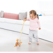 Hape Flappy Bird, Push Pull Along Toy, With Detachable Stick And Soft Rubber Wheels, Wooden Toys For Walking Toddlers