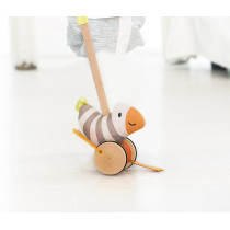 Hape Flappy Bird, Push Pull Along Toy, With Detachable Stick And Soft Rubber Wheels, Wooden Toys For Walking Toddlers