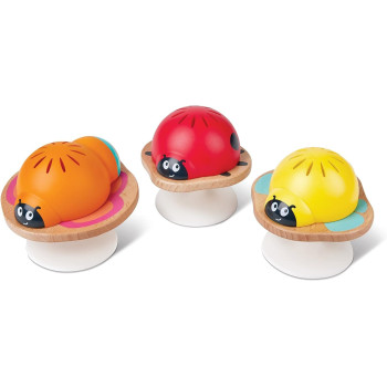 Hape Stay-Put Rattles Infant Toys, Cute And Bright Colours E0110